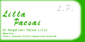lilla pacsai business card